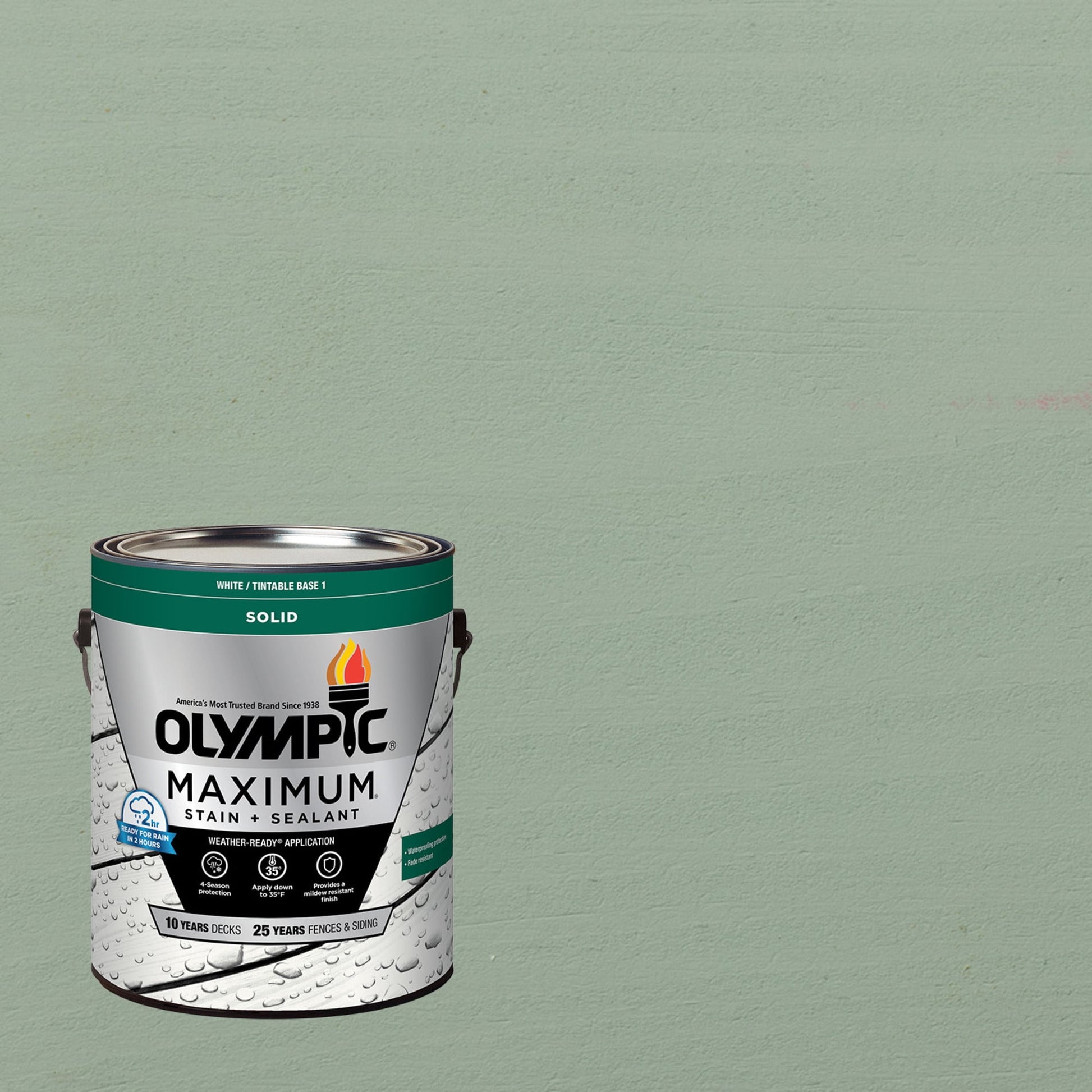 Olympic Maximum 5 Gallons SC-1043 Gray Jade Solid Color Exterior Stain and Sealer in One