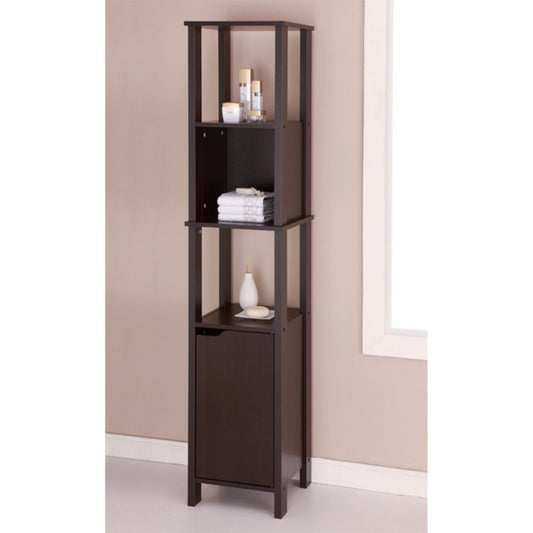 Organize It All 5 Shelf Ambassador High Cabinet in Espresso