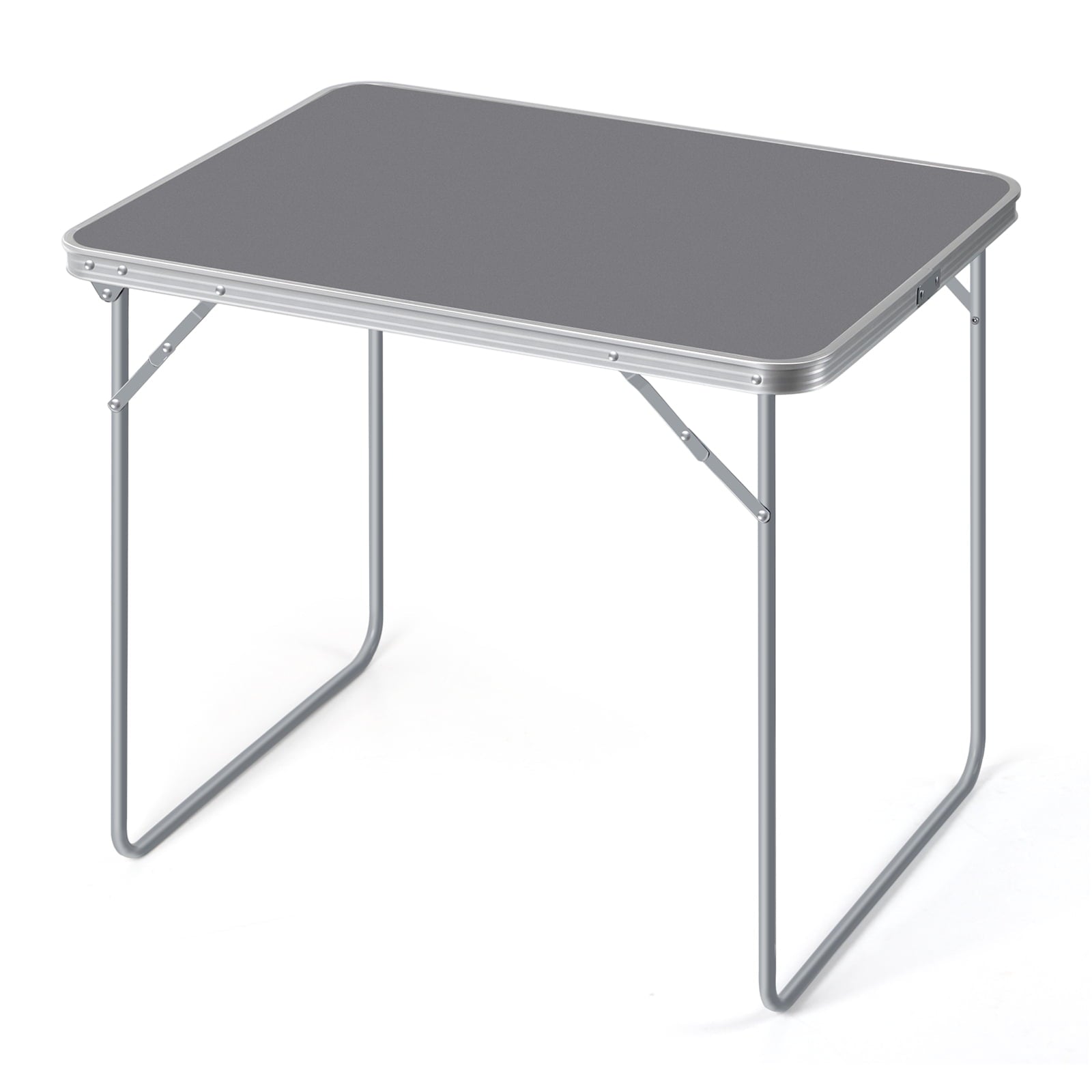 Outdoor Camping Picnic Table Foldable Portable Table Gray