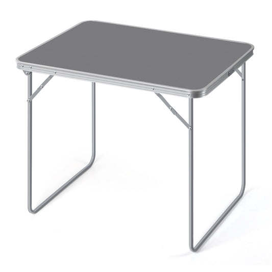 Outdoor Camping Picnic Table Foldable Portable Table Gray