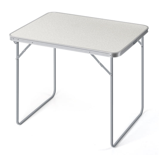 Outdoor Camping Picnic Table Foldable Portable Table White