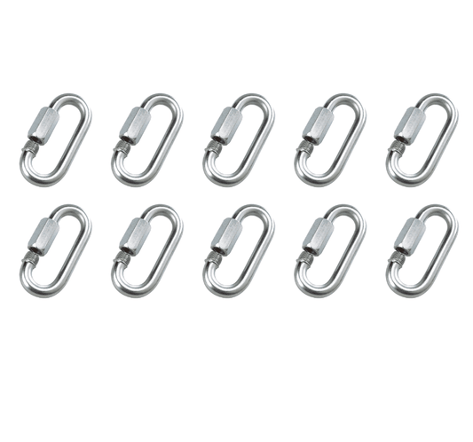3/8" Quick Link, 10 Piece, Zinc, UPC Tagged, Peerless Chain #4421440