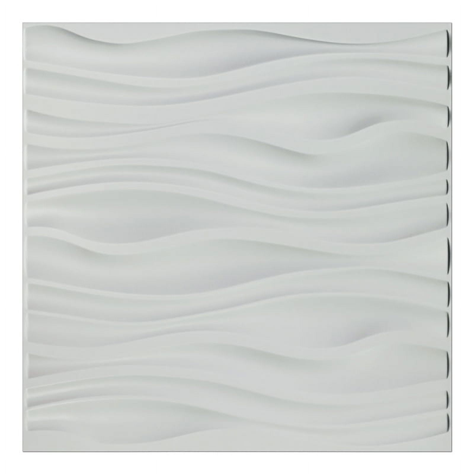 Art3d Wave Design IV 19.7 in. x 19.7 in. PVC 3D Wall Panel (12-Pack)
