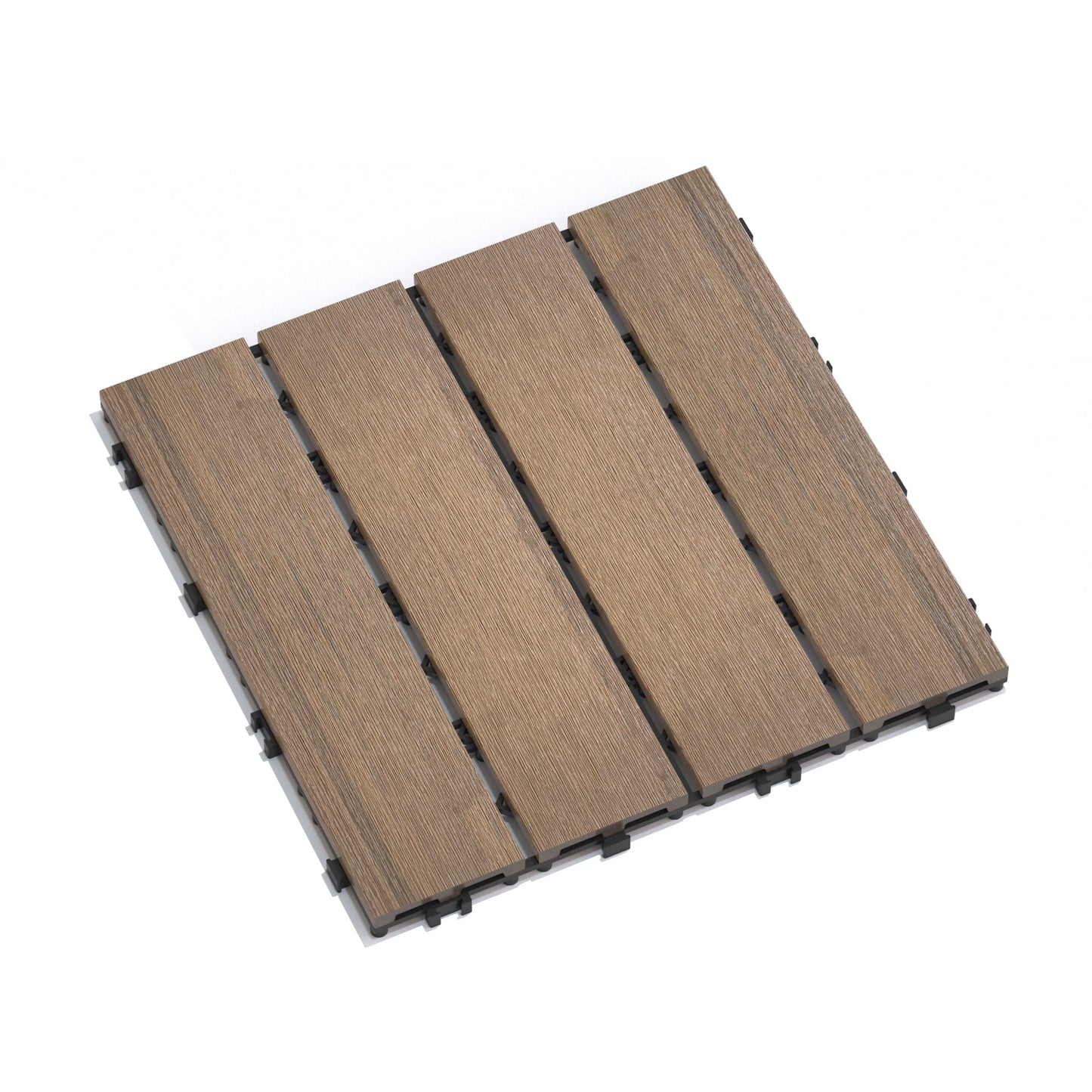 Losetas para Terraza de Patio, Paquete de 11 Losetas de Piso de Madera y PlÃ¡stico Entrelazadas DIY para Porche BalcÃ³n Patio Trasero Patio Exterior, Roble