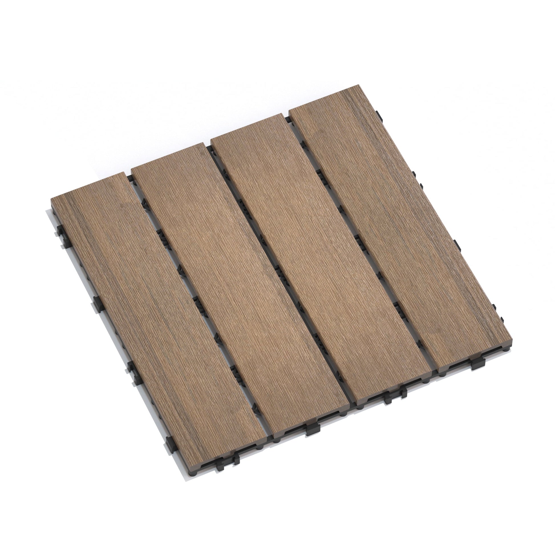 Losetas para Terraza de Patio, Paquete de 11 Losetas de Piso de Madera y PlÃ¡stico Entrelazadas DIY para Porche BalcÃ³n Patio Trasero Patio Exterior, Roble
