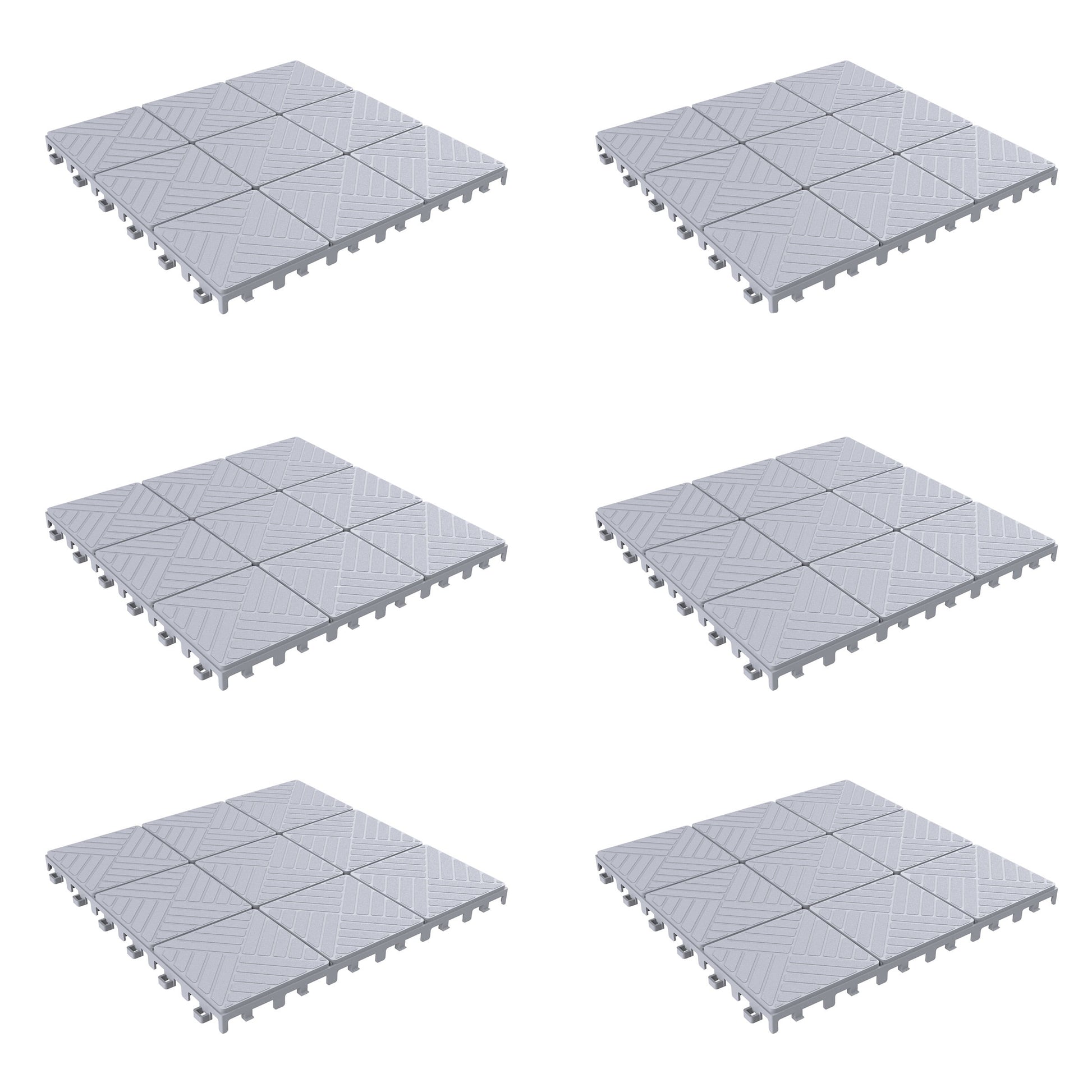 Patio and Deck Tiles 5 boxes 30 Tiles by Pure Garden (Grey)