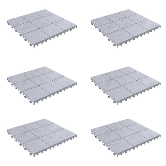 Patio and Deck Tiles 5 boxes 30 Tiles by Pure Garden (Grey)