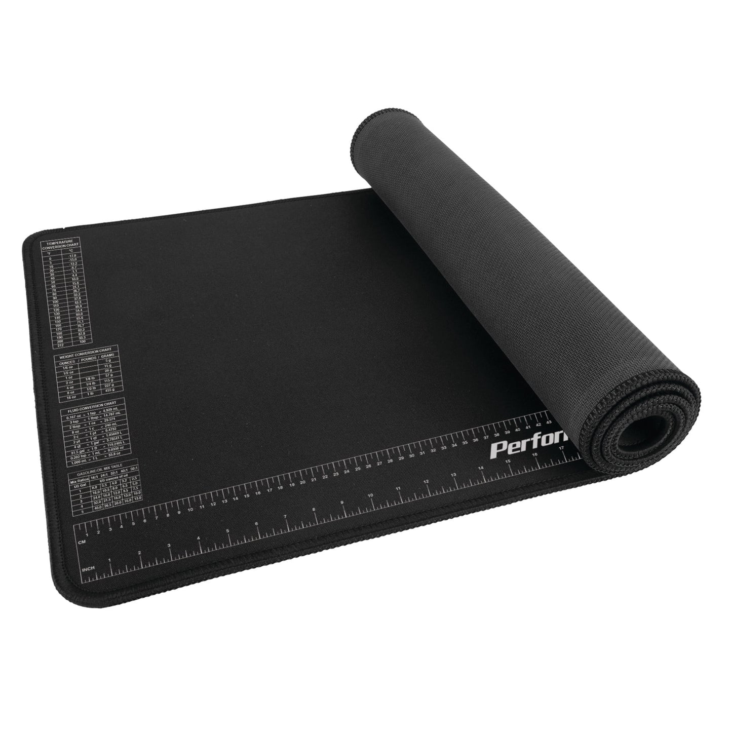 Performance Tool W88977 Neoprene Mat with Ruler and Reference Charts, Chemical Resistant, 16-Inch x 35.75-Inch, Protects Work Surface from Solvents and Oils
