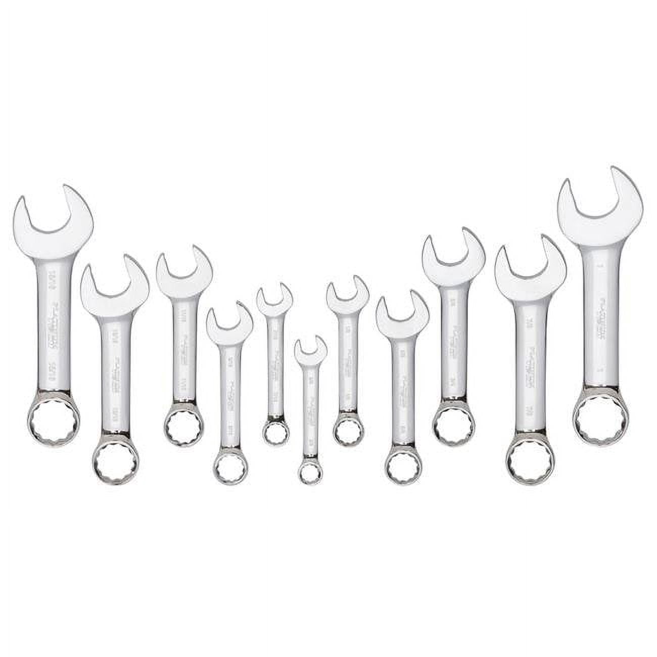 11 Pc. SAE Stubby Full Polished Combination Wrench Set 99505