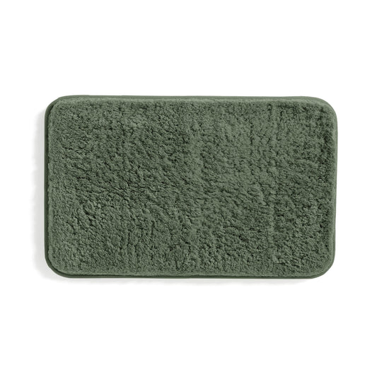 Plush Absorbent Bath Mat Rug with Anti-Skid Rubber Backing, 34 x 21, Sage, by Noble Linens