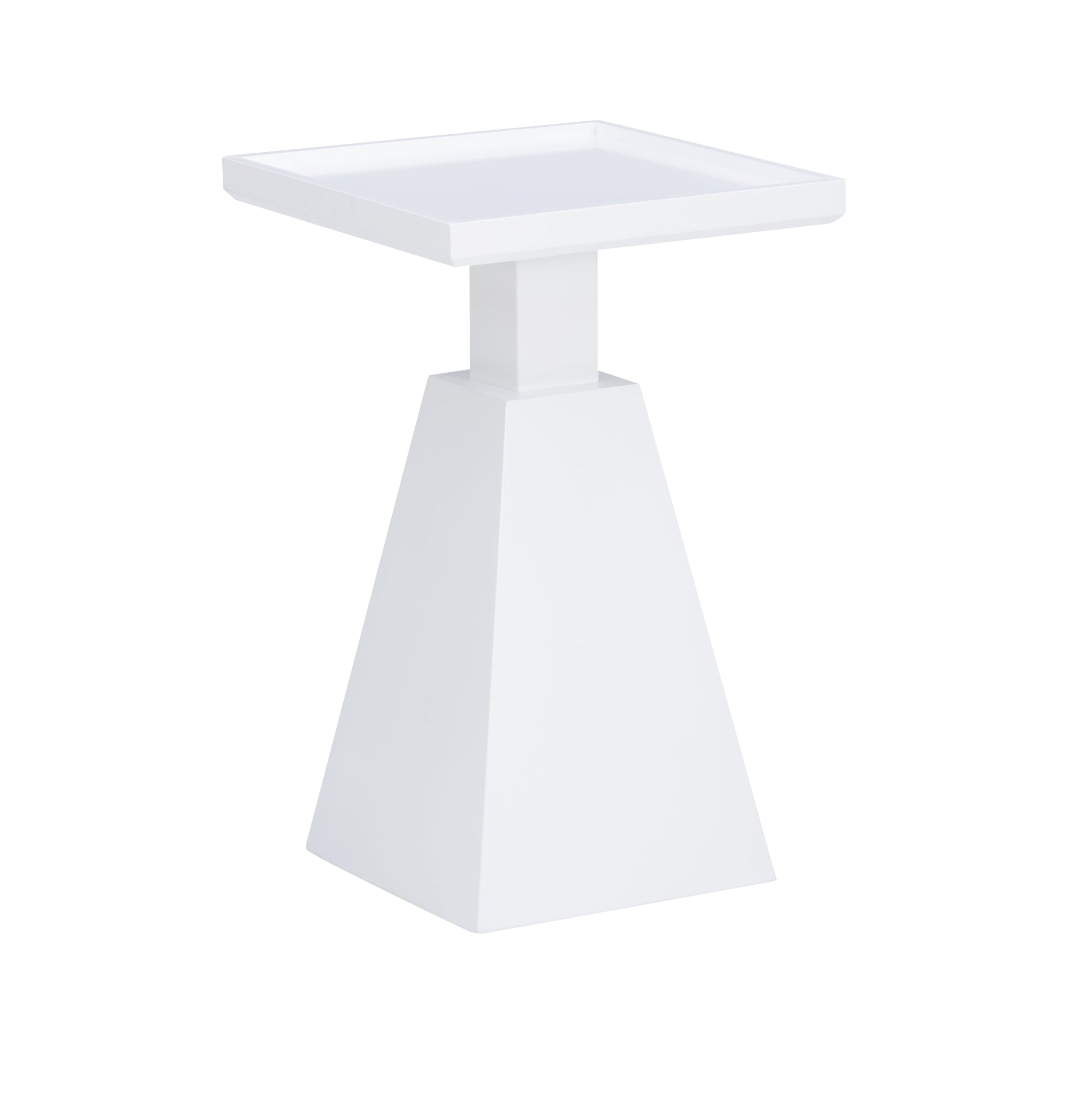 Powell White Caryn Side Table, 22.5" Tall