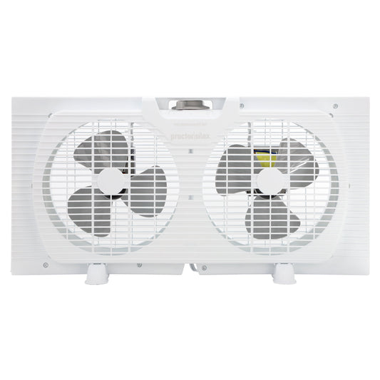 Proctor Silex 9 Inch 56W Twin Window Fan in White