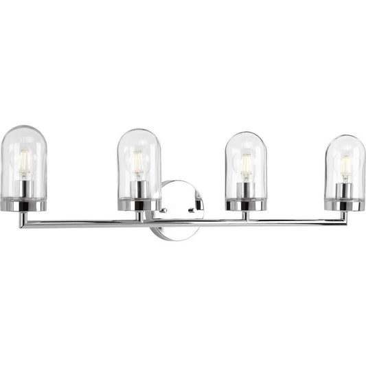 P300177-015-Progress Lighting-Signal - 4 Light - Cylinder Shade in Coastal style - 33.5 Inches wide by 9.13 Inches high-Polished Chrome Finish