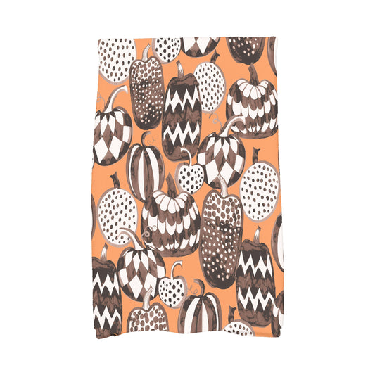 Pumpkins Galore 18" x 30" Inch Orange Halloween Hand Towel