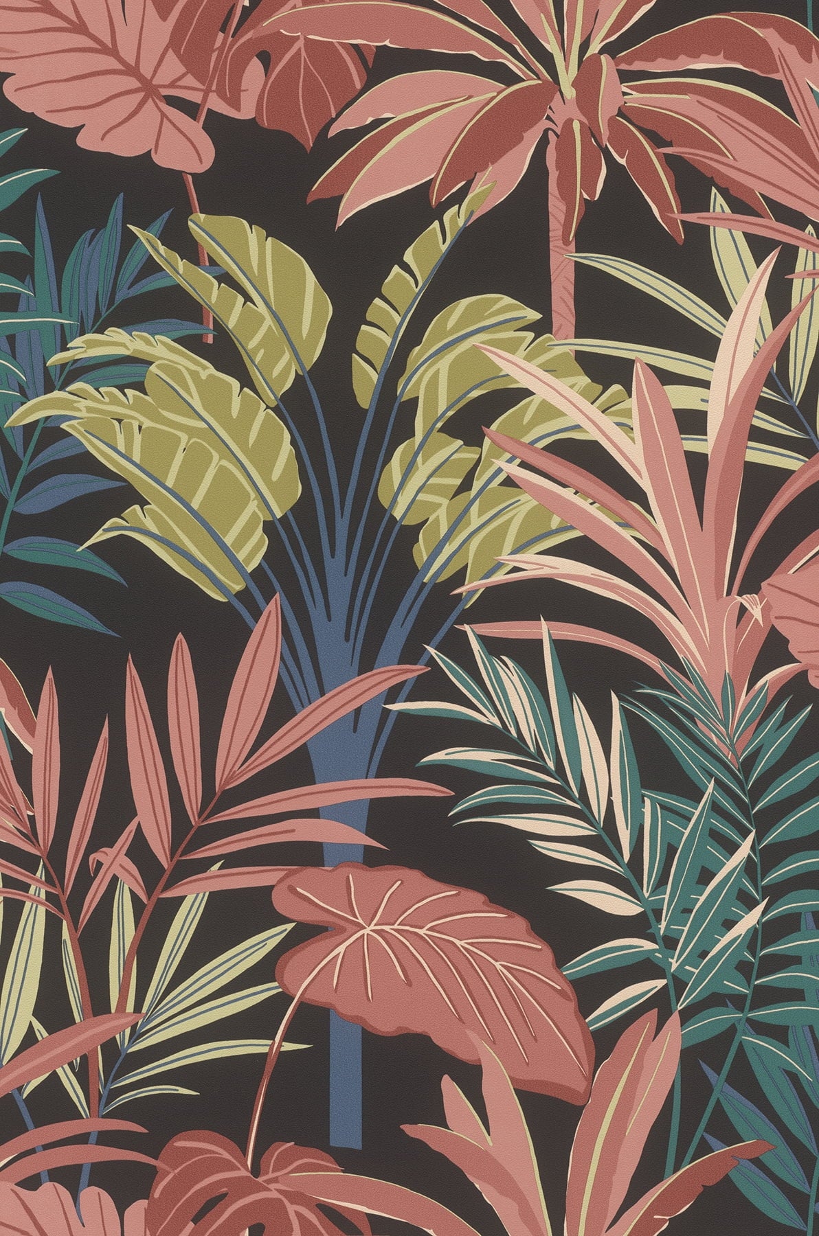Rasch Rudyard Pink Tropical Flora Wallpaper