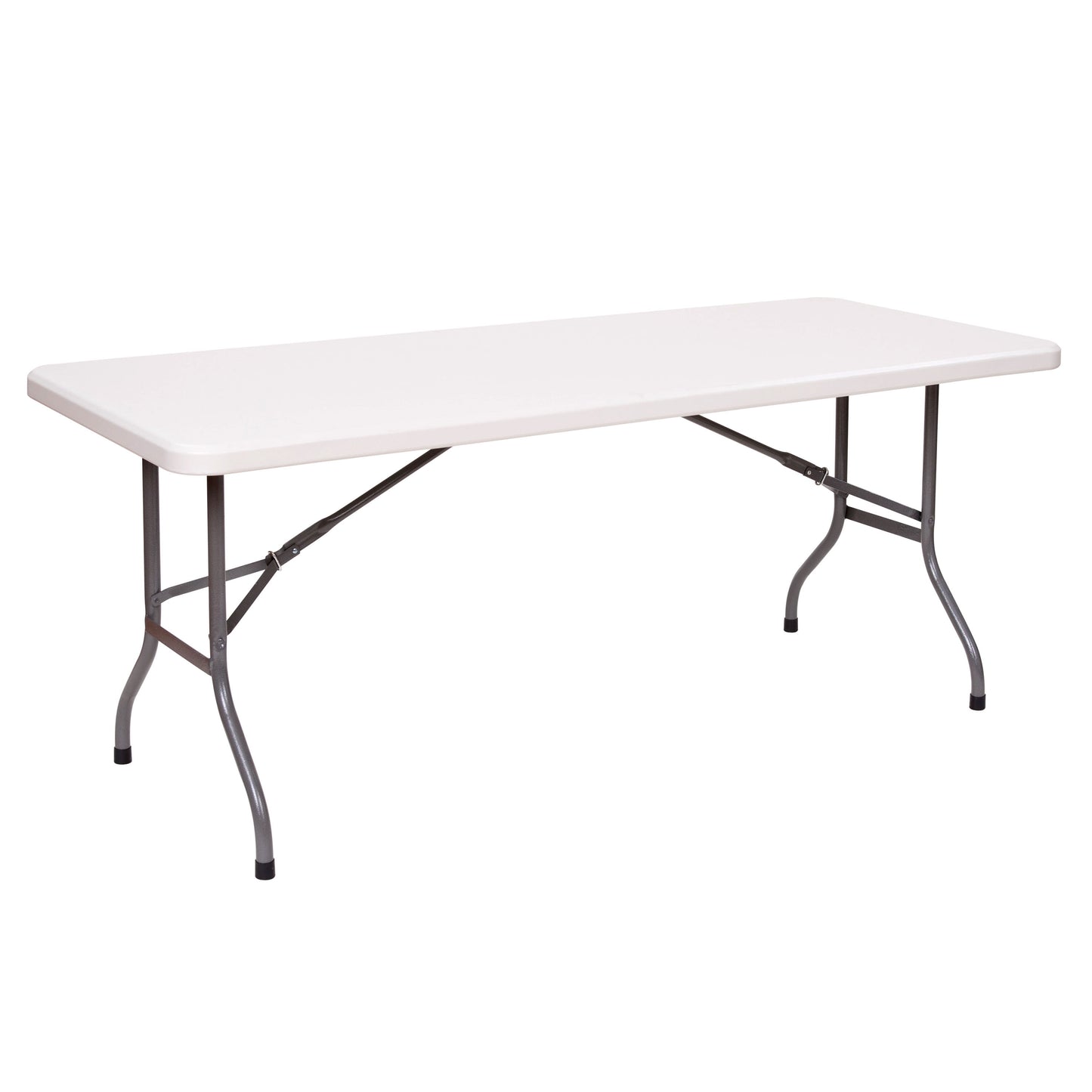 Rhino Blinds 72-inch Indoor and Outdoor Commercial Folding Table, White Granite