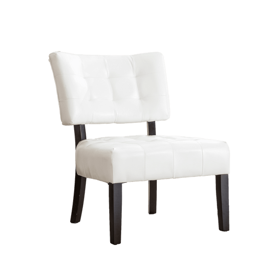 Roundhill Blended Leather Tufted Accent Chair with Oversized Seating, Multiple Colors Available