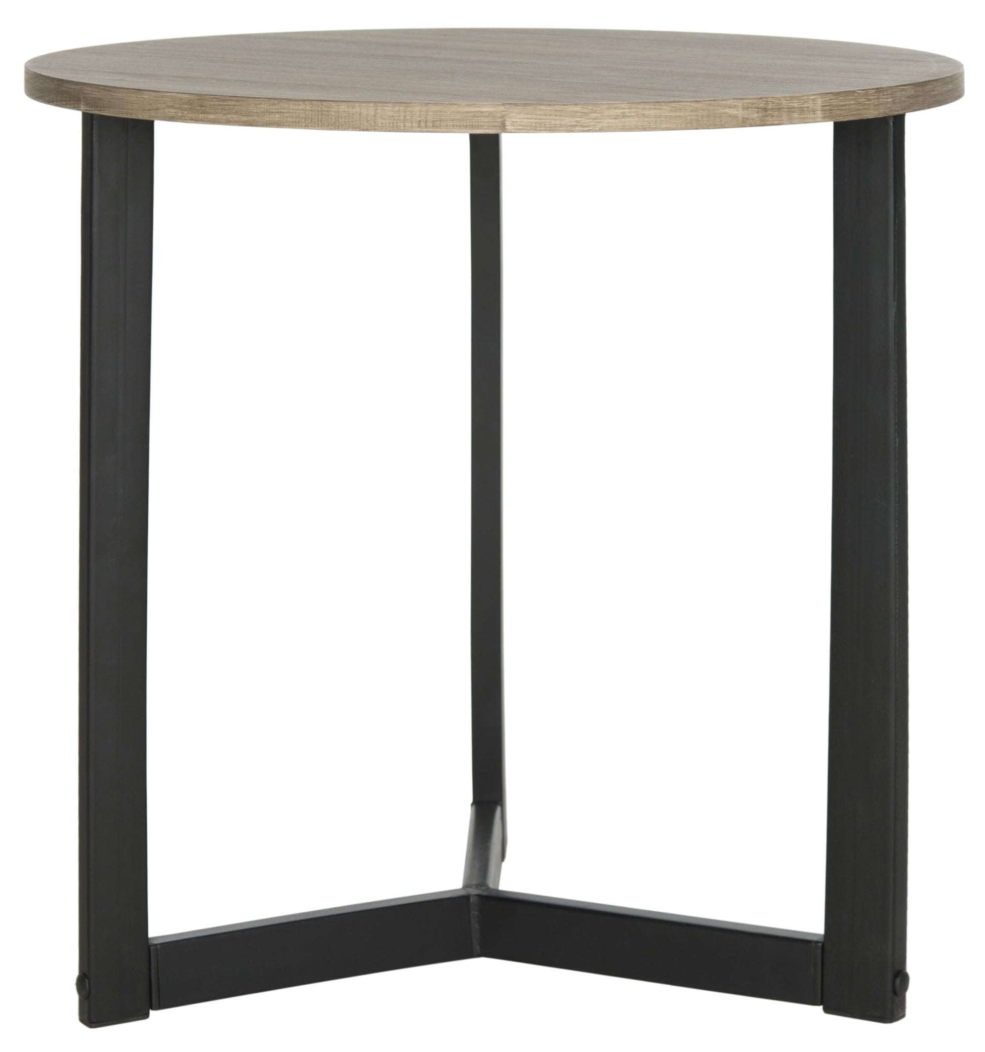 SAFAVIEH Ballard Mid Century Modern End Table, Oak/Black