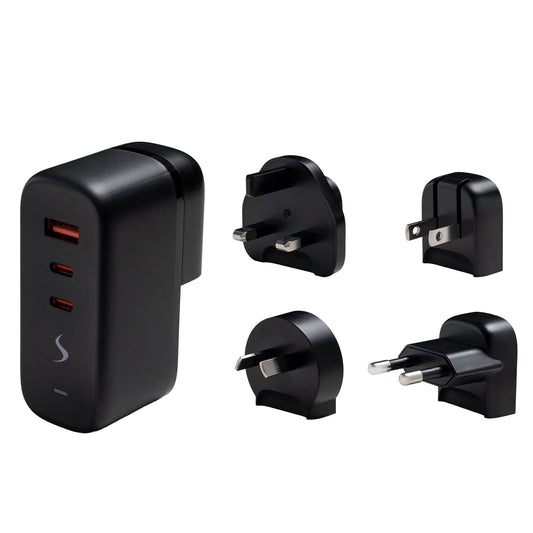 Scapade AirPower 65-Watt PD Multi-USB Travel Charger with International Plugs, S-TPD65
