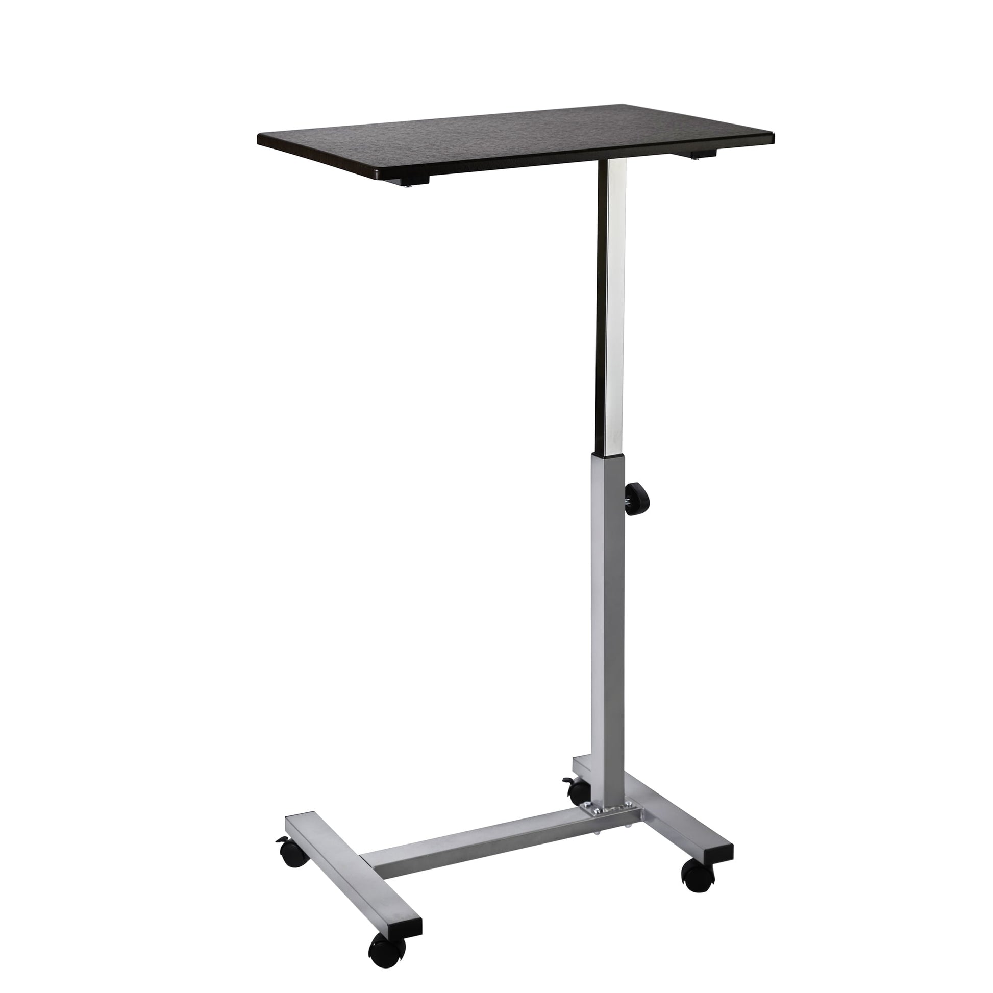 Seville Classics airLIFTÂ® Height Adjustable Mobile Rolling Laptop Cart Desk w/ Wheels, Espresso