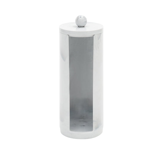 Simplify 2-Piece Cotton Pads Holder with Lid, Marble Design