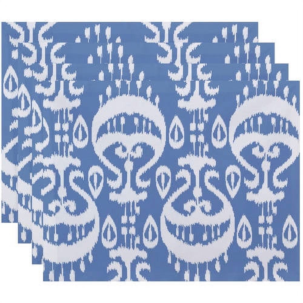 Simply Daisy Manteles Individuales con Estampado GeomÃ©trico Ikat de 18" x 14" Juego de 4