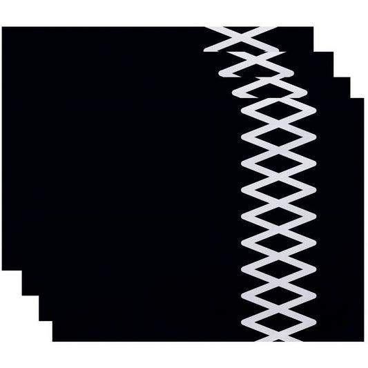 Simply Daisy 18" x 14" Lace Up Geometric Print Placemats, Set of 4