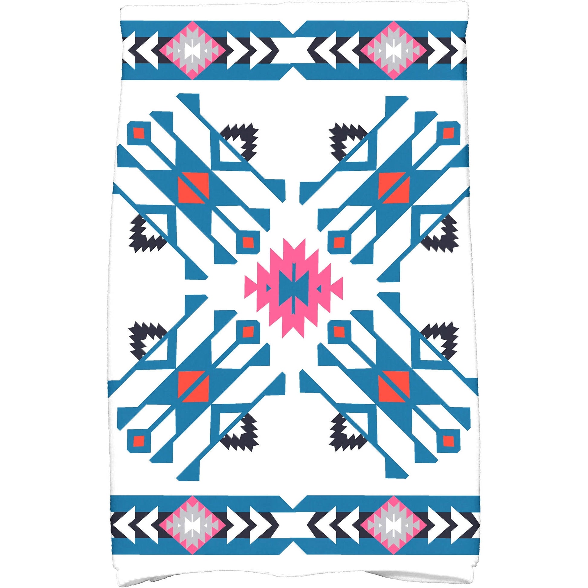 Simply Daisy 18" x 30" Jodhpur Border 4 Geometric Print Kitchen Towel
