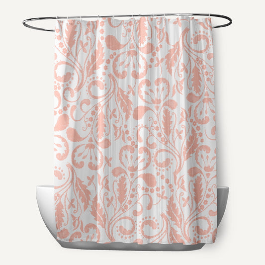 Simply Daisy 70" W x 73" L Aurora Polyester Shower Curtain, Blush [1 Ct]