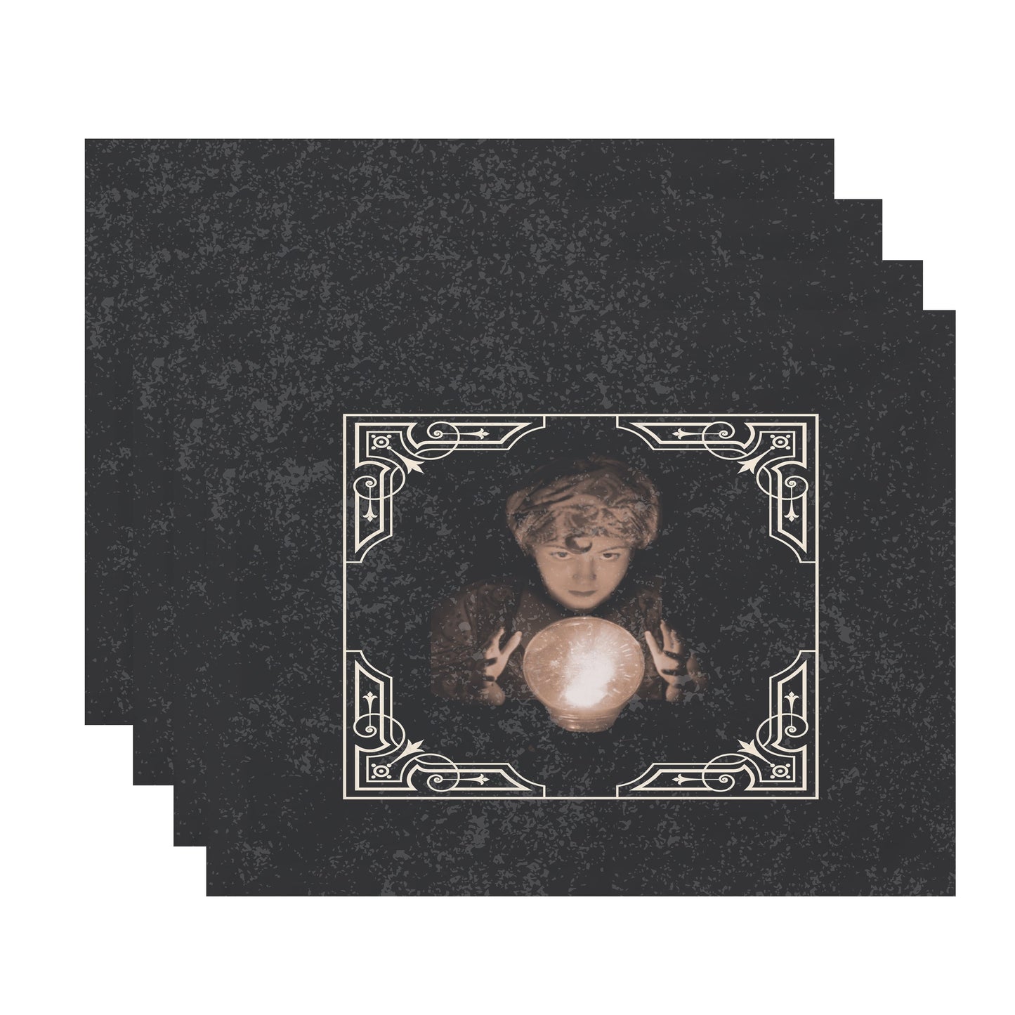 Simply Daisy All Seeing Psychic 18x14 Inch Cream Halloween Print Placemat (Set of 4)
