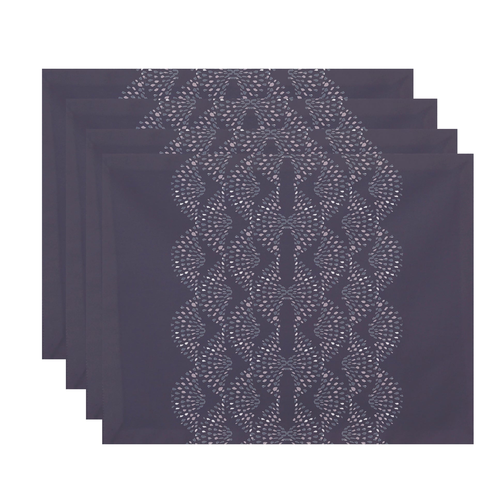 Simply Daisy Dotted Focus 18 x 14 Inch Purple Geometric Print Placemat (Set of 4)