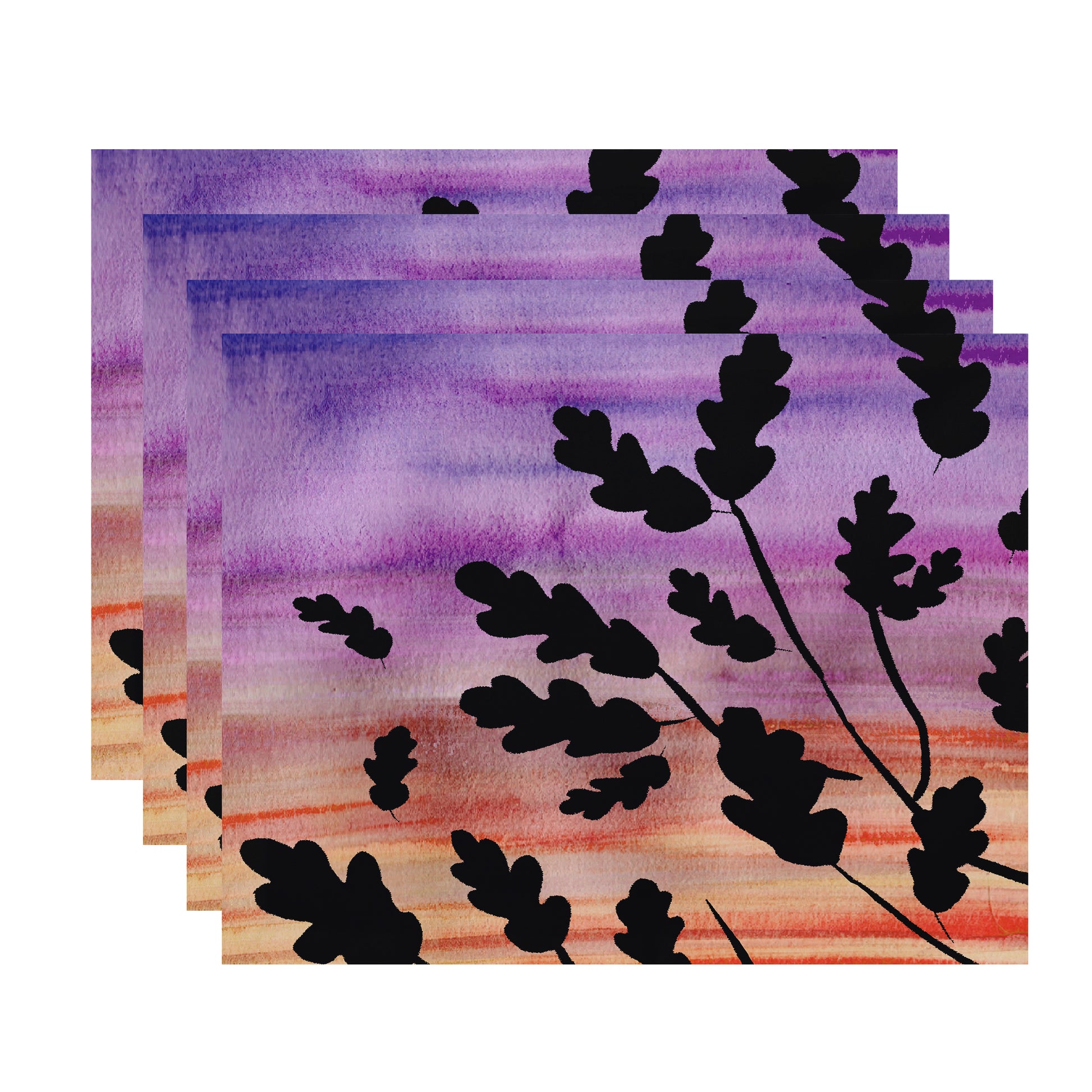Simply Daisy Flowing Leaves 18 x 14 Inch Multi Floral Print Placemat (Set of 4)