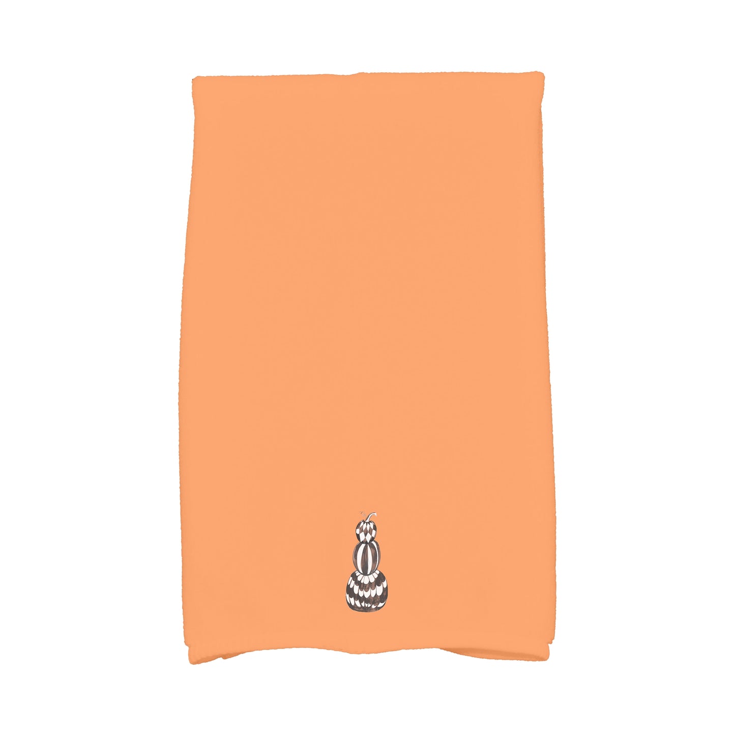 Simply Daisy Pumpkin Stack 16x25 Inch Orange Halloween Print Kitchen Towel
