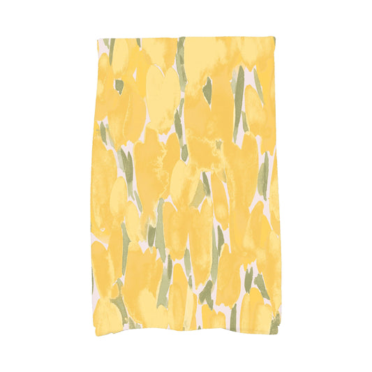 Simply Daisy's Tulip Blossom 16x25 inch Yellow Floral Kitchen Towel