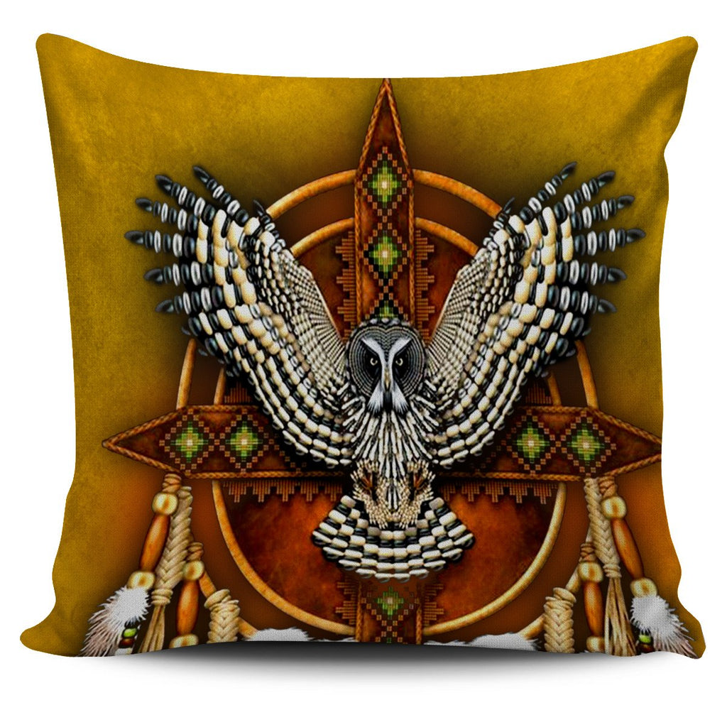 Snow Owl Dreamcatcher Native American Pillow Covers