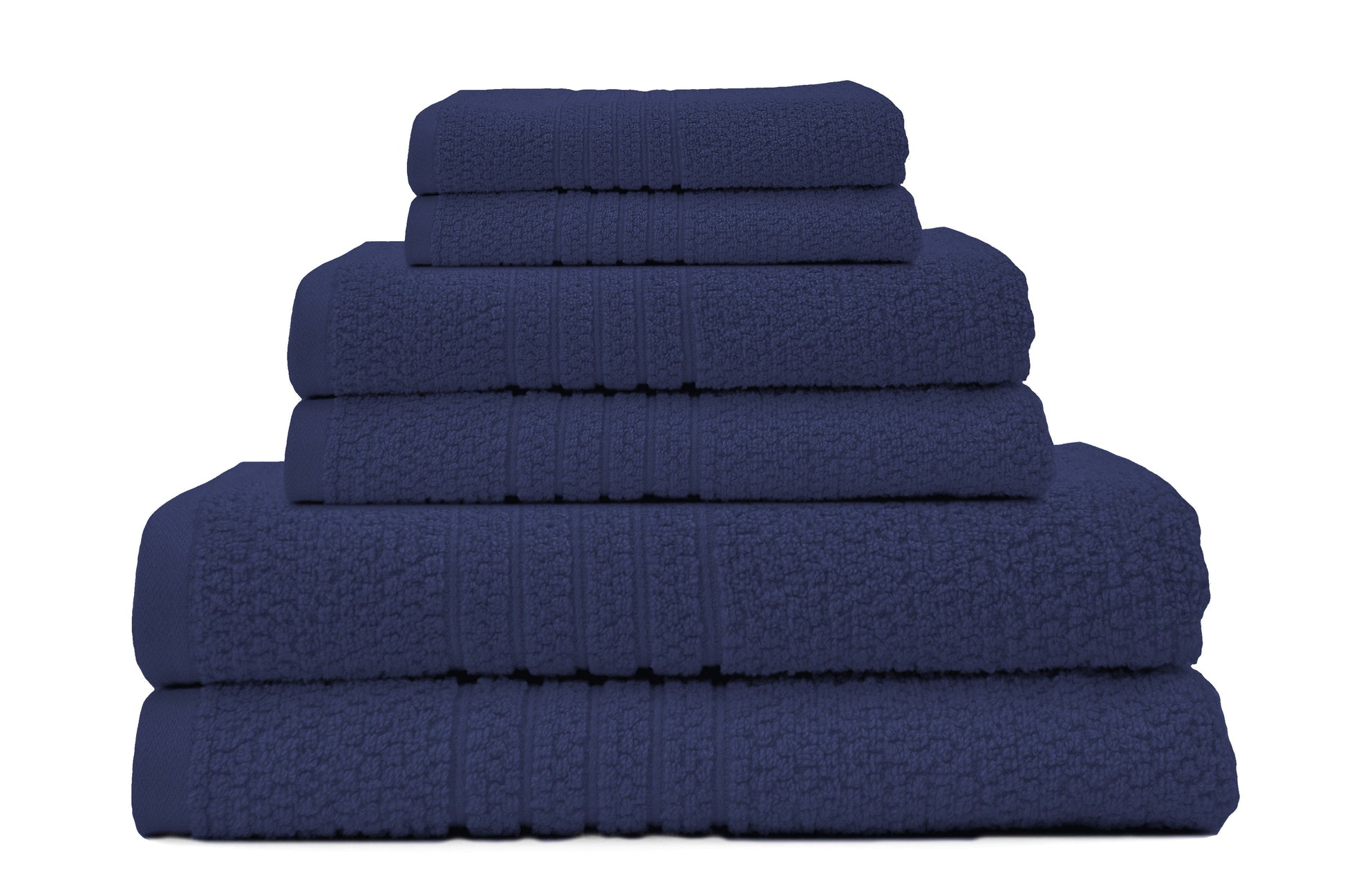 Softee Pastel Textured 6-Piece 100% Cotton Bath Towel Set