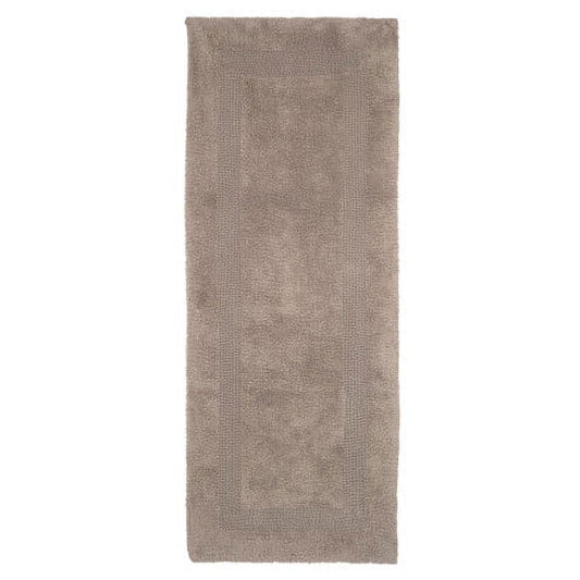 Lavish Home 60x24-Inch Machine Washable Cotton Bath Mat (Taupe)