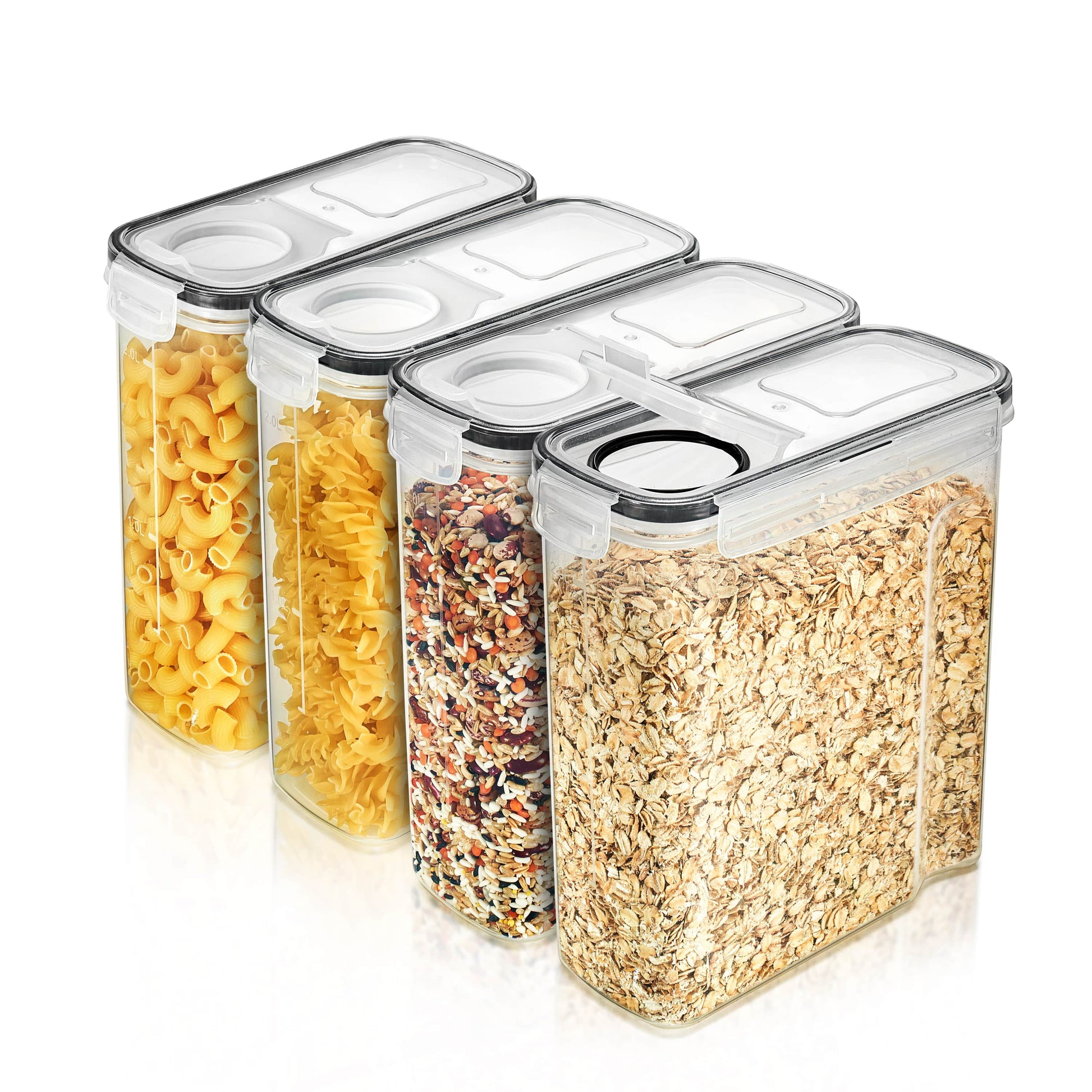 Sorbus Juego de 6 Dispensadores HermÃ©ticos para Almacenamiento de Alimentos para Frijoles, Pasta, Cereales y MÃ¡s, (2L/8.4 Tazas)