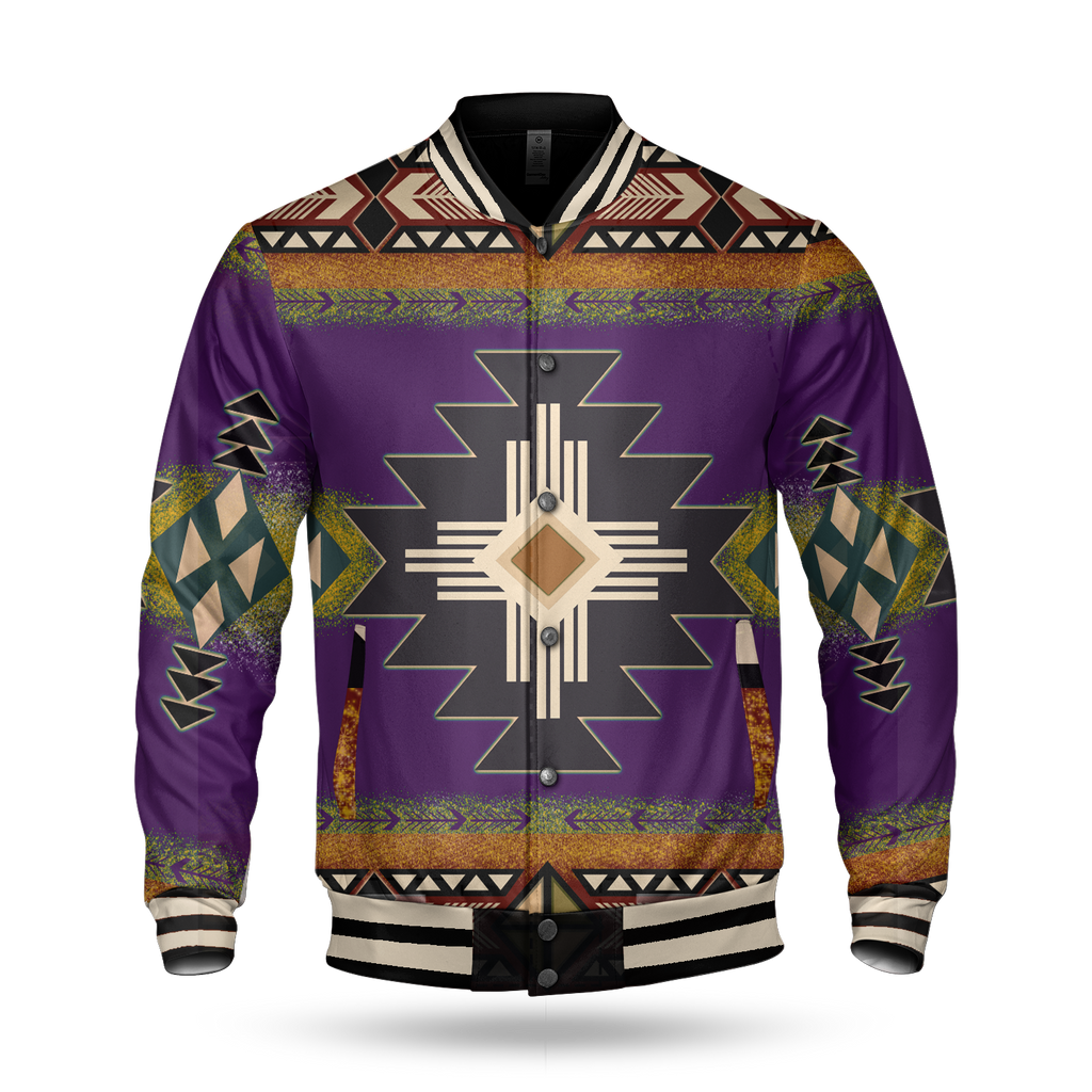 Southwest Purple Symbol Baseball Jacket
