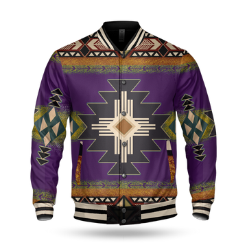 Southwest Purple Symbol Baseball Jacket