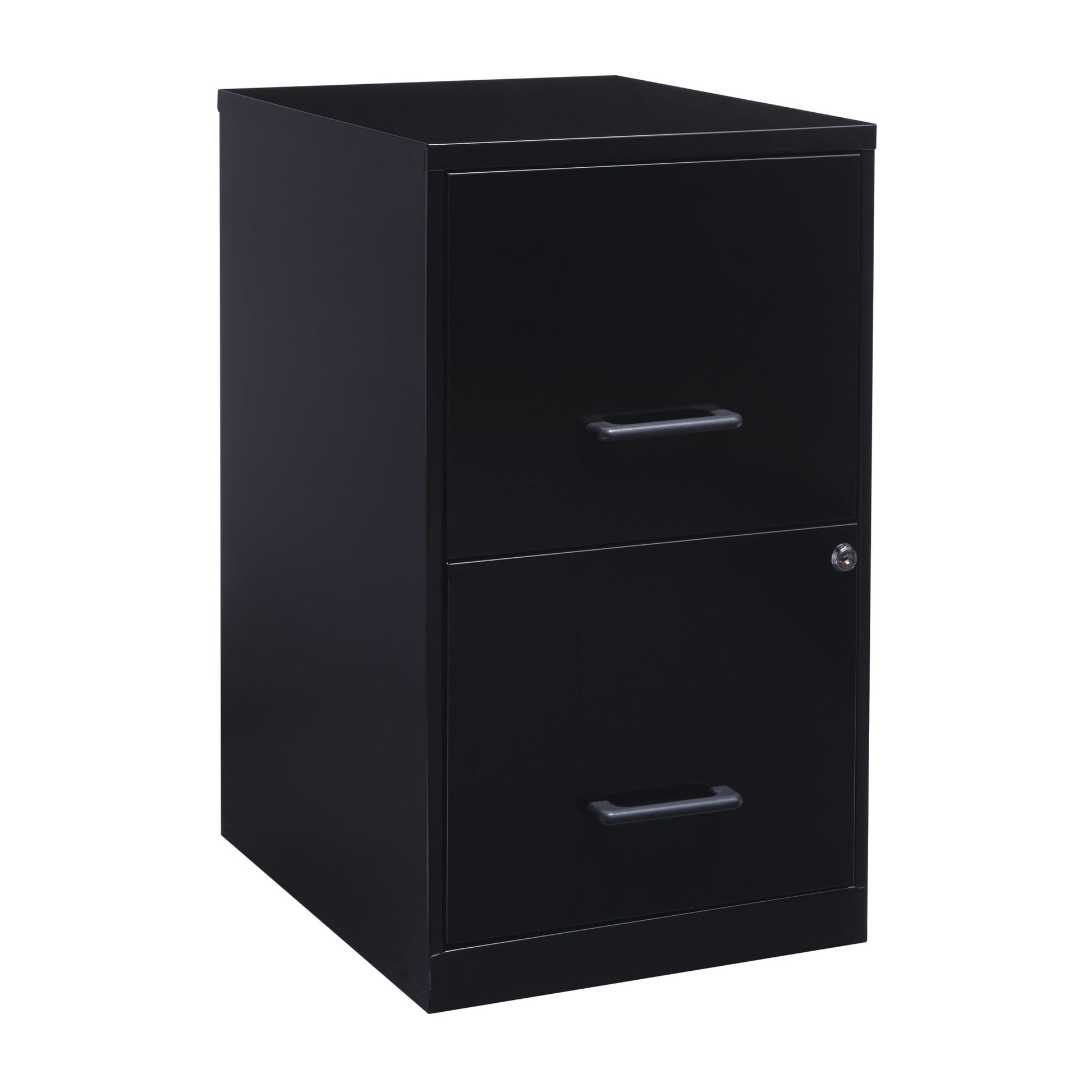 Lorell Space Solutions 18" Deep 2 Drawer Metal File Cabinet in Black