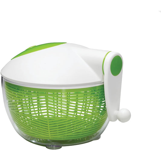 Starfrit 5-Qt. Green & White Push-Button Salad Spinner, 093028-002-0000