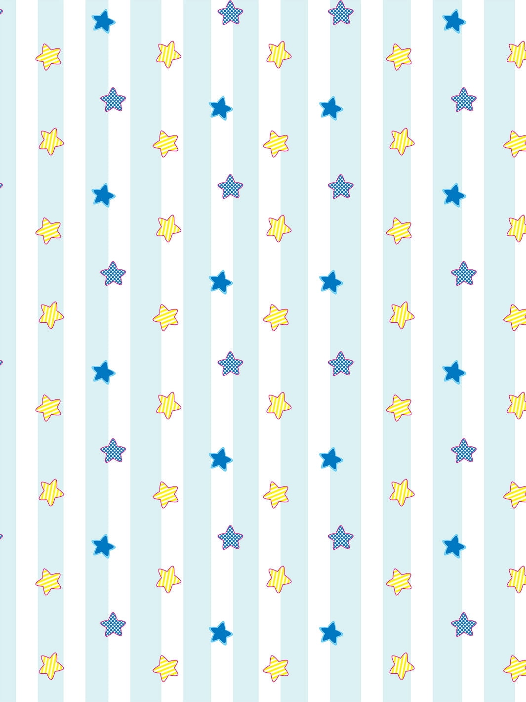 Stars and Stripes Removable Vinyl Wallpaper By Fisher-Price - Sky
