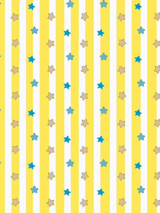 Stars and Stripes Removable Vinyl Wallpaper By Fisher-Price - Yellow