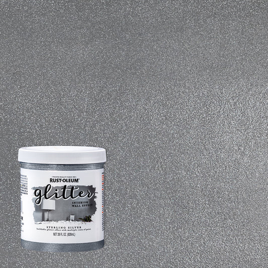 2 Pack, Copper, Rust-Oleum Specialty Glitter Interior Wall Paint, Quart