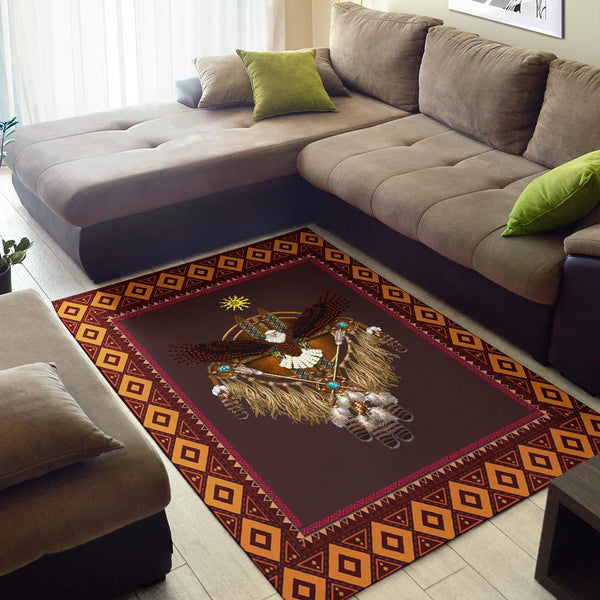 Sun Owl Dreamcatcher Native American Design Area Rug