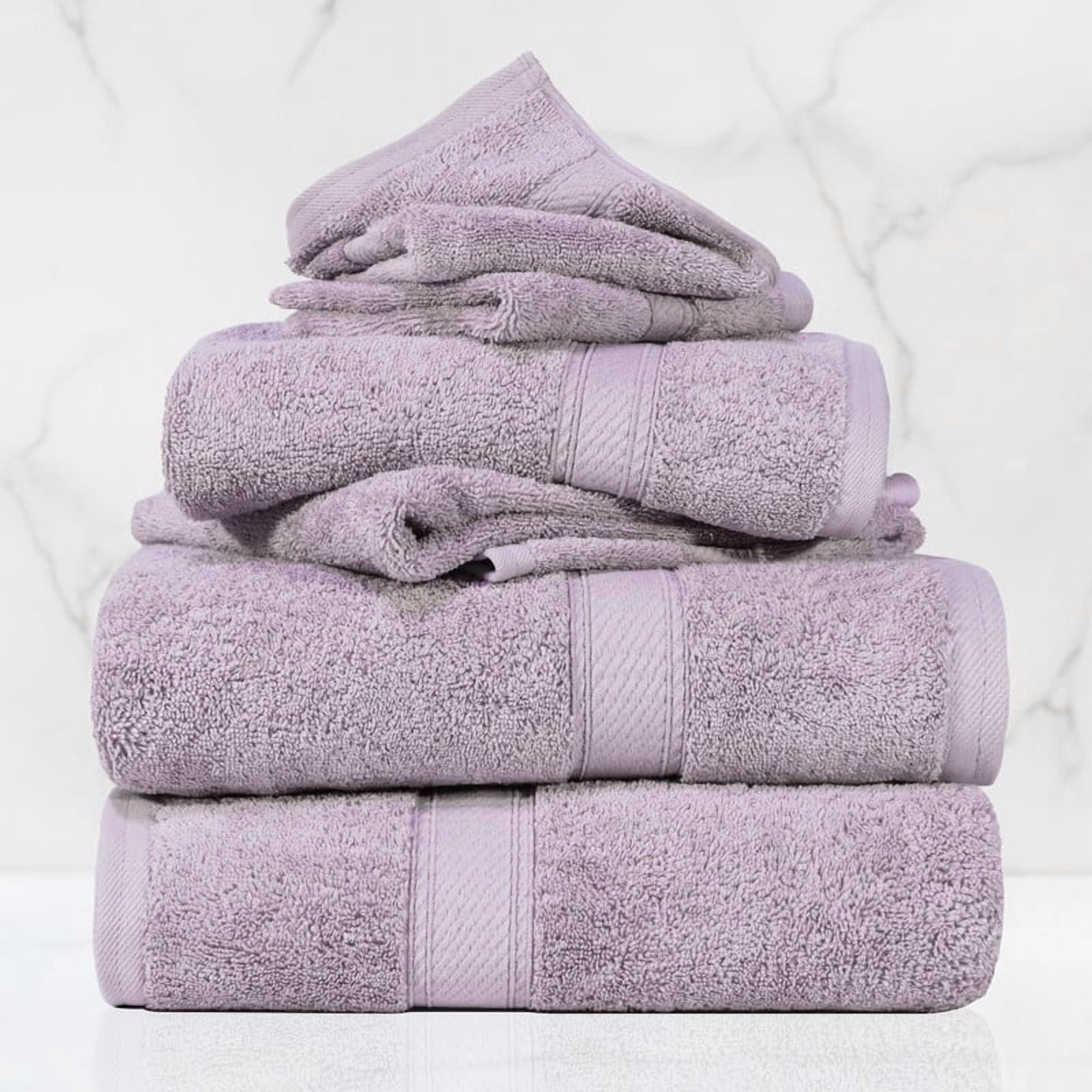 Superior 800 GSM Egyptian Cotton 10-Piece Towel Set, Soft Ultra Absorbent Towels, Tea Rose