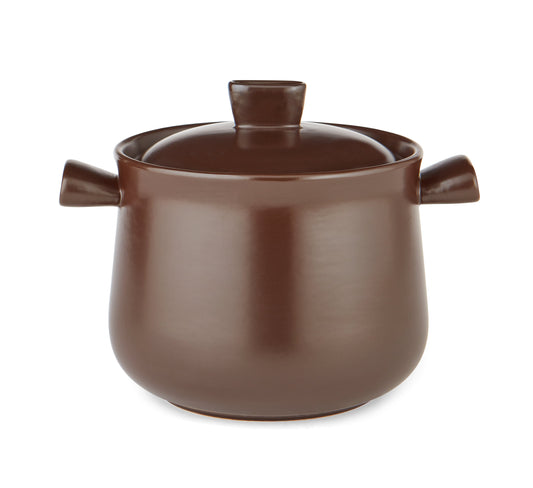 Supor 4.8QT Deep Round Stew Pot with Lid, Pottery Healthy Cooking Pot, Even Heat & Moisture Lock Design