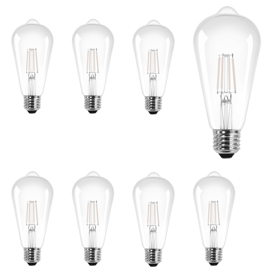 SYLVANIA LED 13W (100W Equivalent) Daylight General Purpose Light Bulbs, ST19, White Filament (8pk)
