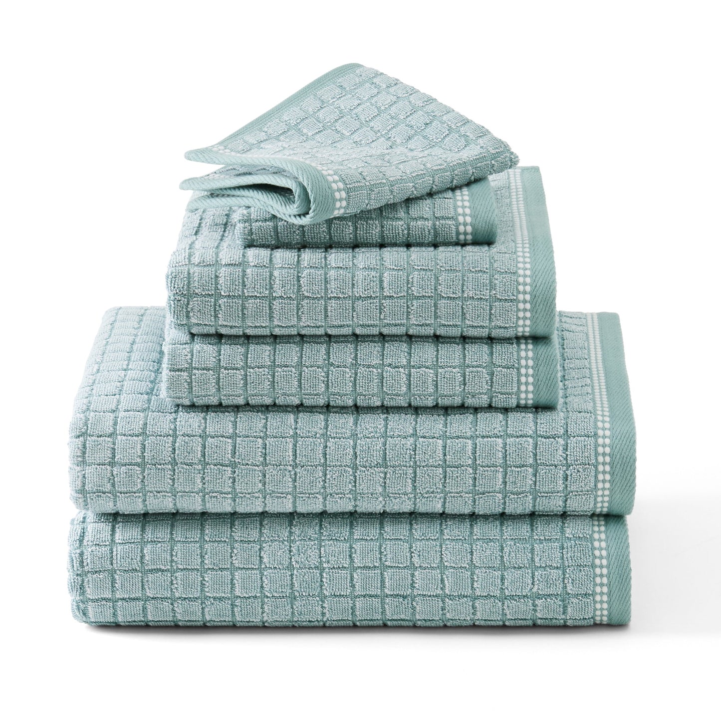 TOWN & COUNTRY EVERYDAY Juego de Ventana Texturizado de 6 Piezas, 2 Toallas de BaÃ±o, 2 Toallas de Mano, 2 PaÃ±os, 100% AlgodÃ³n, Suave y Absorbente 550GSM, Rosa